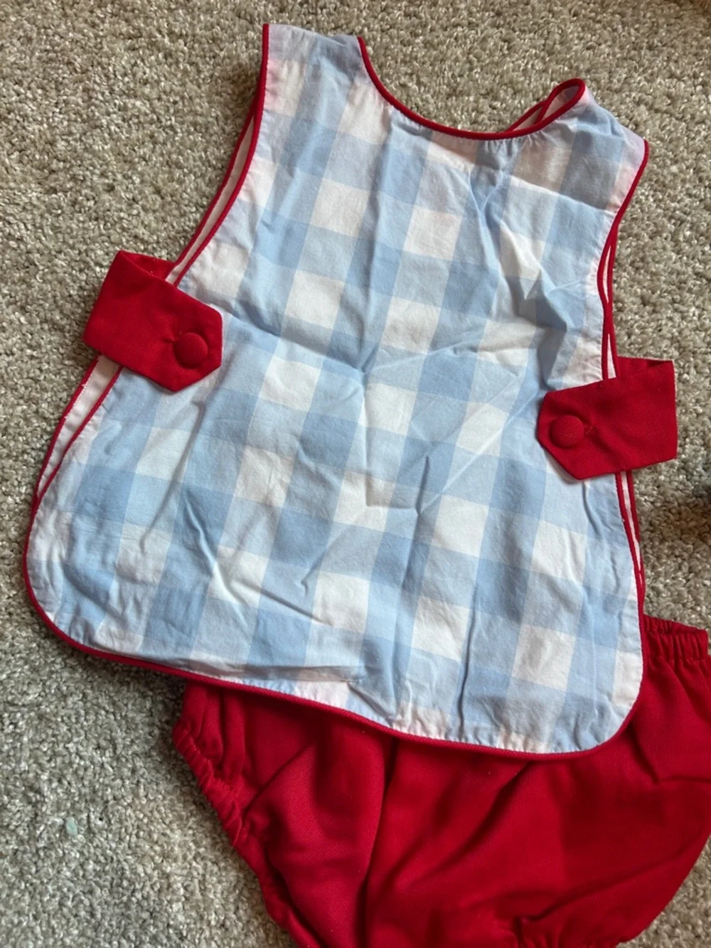 Red & Light Blue Baby Bloomer Set - Kids Accessories